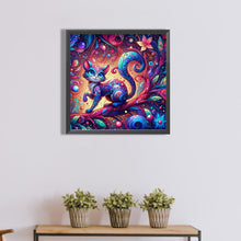 Load image into Gallery viewer, Diamond Painting - Full Round - Cat on the leaves (40*40CM)
