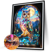 Load image into Gallery viewer, Diamond Painting - Full Round - Owl stained glass art (40*50CM)
