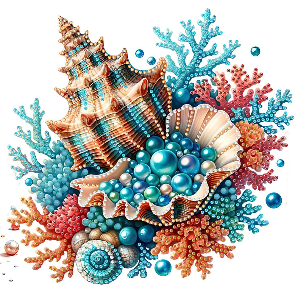 Diamond Painting - Partial Special Shaped - Shell pearl (30*30CM)