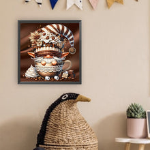 Load image into Gallery viewer, Diamond Painting - Partial Special Shaped - Coffee bean gnome (30*30CM)
