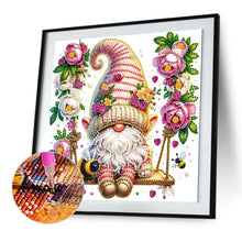 Load image into Gallery viewer, Diamond Painting - Partial Special Shaped - Swing gnome (30*30CM)
