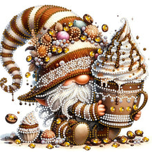 Load image into Gallery viewer, Diamond Painting - Partial Special Shaped - Coffee bean gnome (30*30CM)
