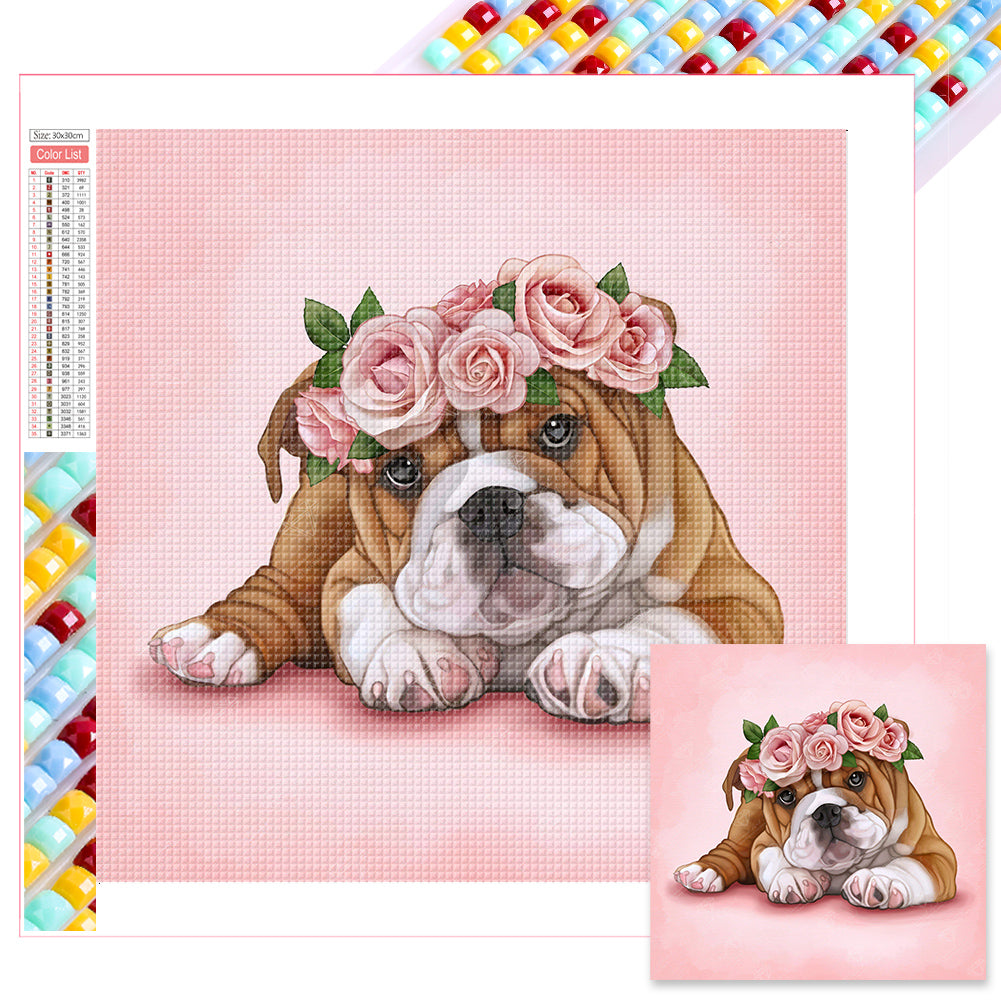 Diamond Painting - Full Square - Bulldog (30*30CM)