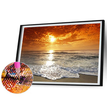 Load image into Gallery viewer, Diamond Painting - Full Square - Sunset on the seaside (50*40CM)
