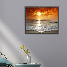 Load image into Gallery viewer, Diamond Painting - Full Square - Sunset on the seaside (50*40CM)
