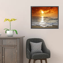 Load image into Gallery viewer, Diamond Painting - Full Square - Sunset on the seaside (50*40CM)
