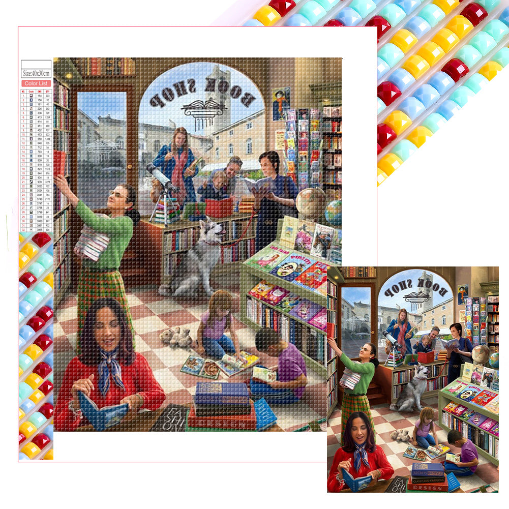 Diamond Painting - Full Square - Bookstore (30*40CM)