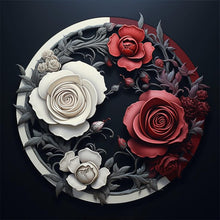 Load image into Gallery viewer, Diamond Painting - Full Round - Red and white roses (30*30CM)
