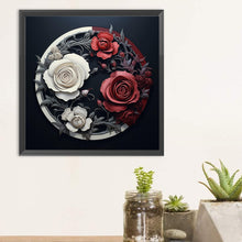 Load image into Gallery viewer, Diamond Painting - Full Round - Red and white roses (30*30CM)
