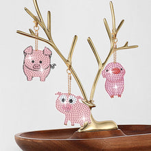 Load image into Gallery viewer, 8Pcs Double Sided Animal Alien Diamond Art Keyring for Home Birthday Party Decor
