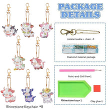 Load image into Gallery viewer, 8Pcs Double Sided Animal Alien Diamond Art Keyring for Home Birthday Party Decor
