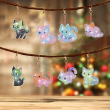 Load image into Gallery viewer, 8Pcs Double Sided Animal Alien Diamond Art Keyring for Home Birthday Party Decor

