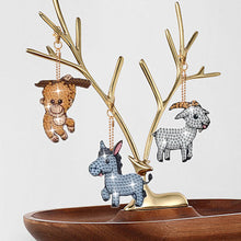 Load image into Gallery viewer, 8Pcs Double Sided Animal Alien Diamond Art Keyring for Home Birthday Party Decor
