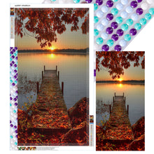 Load image into Gallery viewer, Diamond Painting - Full Round - Sunset shallow bridge (45*85CM)
