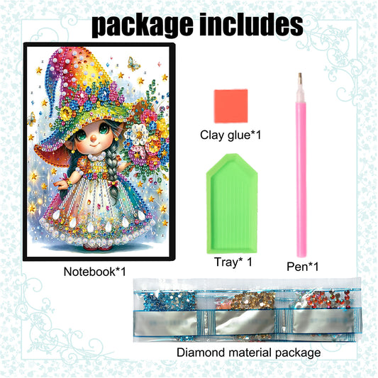 Goblin Special Shaped Diamond Painting Journal Notebook 50 Pages for Adults Kids