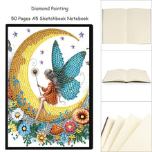 Load image into Gallery viewer, Elf Fairy Special Shaped 50 Pages Diamond Painting Diary Book A5 for Adults Kids
