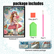 Load image into Gallery viewer, Elf Fairy Special Shaped 50 Pages Diamond Painting Diary Book A5 for Adults Kids
