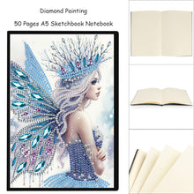 Load image into Gallery viewer, Elf Fairy Special Shaped 50 Pages Diamond Painting Diary Book A5 for Adults Kids
