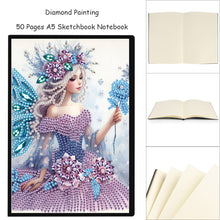 Load image into Gallery viewer, Elf Fairy Special Shaped 50 Pages Diamond Painting Diary Book A5 for Adults Kids
