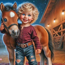 Load image into Gallery viewer, Diamond Painting - Full Round - Cowboy kid (30*30CM)
