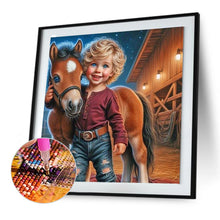 Load image into Gallery viewer, Diamond Painting - Full Round - Cowboy kid (30*30CM)
