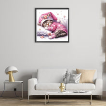 Load image into Gallery viewer, Diamond Painting - Full Round - Sleeping kitten (30*30CM)
