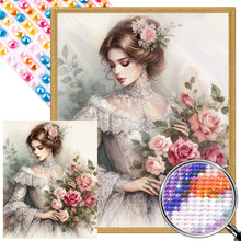 Load image into Gallery viewer, AB Diamond Painting - Full Round - Flowers and classical beauties (40*50CM)
