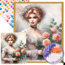 Load image into Gallery viewer, AB Diamond Painting - Full Round - Flowers and classical beauties (40*50CM)
