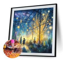 Load image into Gallery viewer, AB Diamond Painting - Full Round - Flower room at night (40*40CM)
