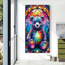 Load image into Gallery viewer, Diamond Painting - Full Round - Glass art bear (40*70CM)
