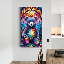 Load image into Gallery viewer, Diamond Painting - Full Round - Glass art bear (40*70CM)
