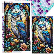 Load image into Gallery viewer, Diamond Painting - Full Round - Glass art owl (40*70CM)
