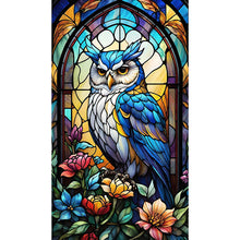 Load image into Gallery viewer, Diamond Painting - Full Round - Glass art owl (40*70CM)
