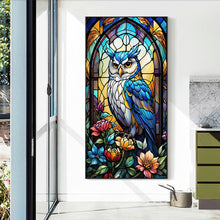 Load image into Gallery viewer, Diamond Painting - Full Round - Glass art owl (40*70CM)
