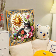 Load image into Gallery viewer, Diamond Painting - Full Round - Black and white cat (40*40CM)
