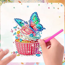 Load image into Gallery viewer, 6Pcs Acrylic Special Shape Cake And Butterfly Diamond Painting Fridge Magnet
