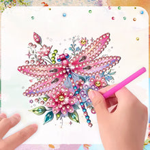 Load image into Gallery viewer, 6Pcs Acrylic Special Shape Dragonfly And Flower Diamond Painting Fridge Magnet
