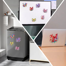 Load image into Gallery viewer, 6Pcs Acrylic Special Shape Butterfly And Flower Diamond Painting Fridge Magnet
