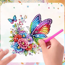 Load image into Gallery viewer, 6Pcs Acrylic Special Shape Butterfly And Flower Diamond Painting Fridge Magnet
