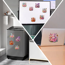 Load image into Gallery viewer, 6Pcs Acrylic Special Shape Gnome And Flower Diamond Painting Fridge Magnet
