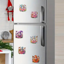 Load image into Gallery viewer, 6Pcs Acrylic Special Shape Gnome And Flower Diamond Painting Fridge Magnet
