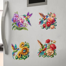 Load image into Gallery viewer, 6Pcs Acrylic Special Shape Bird And Flower Diamond Painting Fridge Magnet
