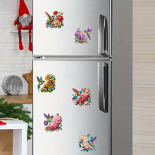 Load image into Gallery viewer, 6Pcs Acrylic Special Shape Bird And Flower Diamond Painting Fridge Magnet
