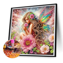 Load image into Gallery viewer, Diamond Painting - Partial Special Shaped - Butterfly girl (30*30CM)
