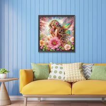 Load image into Gallery viewer, Diamond Painting - Partial Special Shaped - Butterfly girl (30*30CM)
