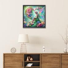 Load image into Gallery viewer, Diamond Painting - Partial Special Shaped - Butterfly girl (30*30CM)
