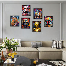 Load image into Gallery viewer, 6pcs Round Diamond Painting Set - Star Wars (30*40CM)
