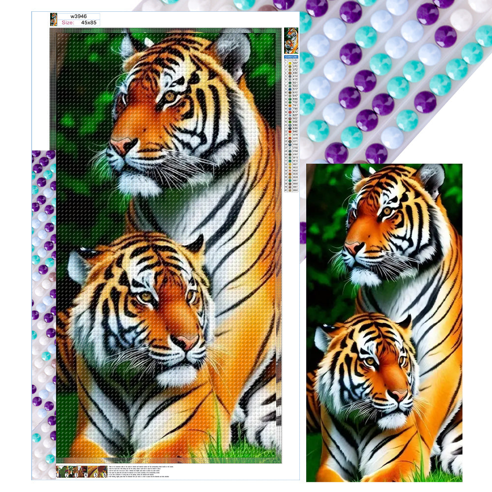 Diamond Painting - Full Round - Tiger (45*85CM)