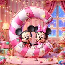 Load image into Gallery viewer, Diamond Painting - Full Round - Mickey and Minnie letters (40*40CM)
