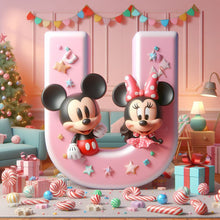 Load image into Gallery viewer, Diamond Painting - Full Round - Mickey and Minnie letters (40*40CM)
